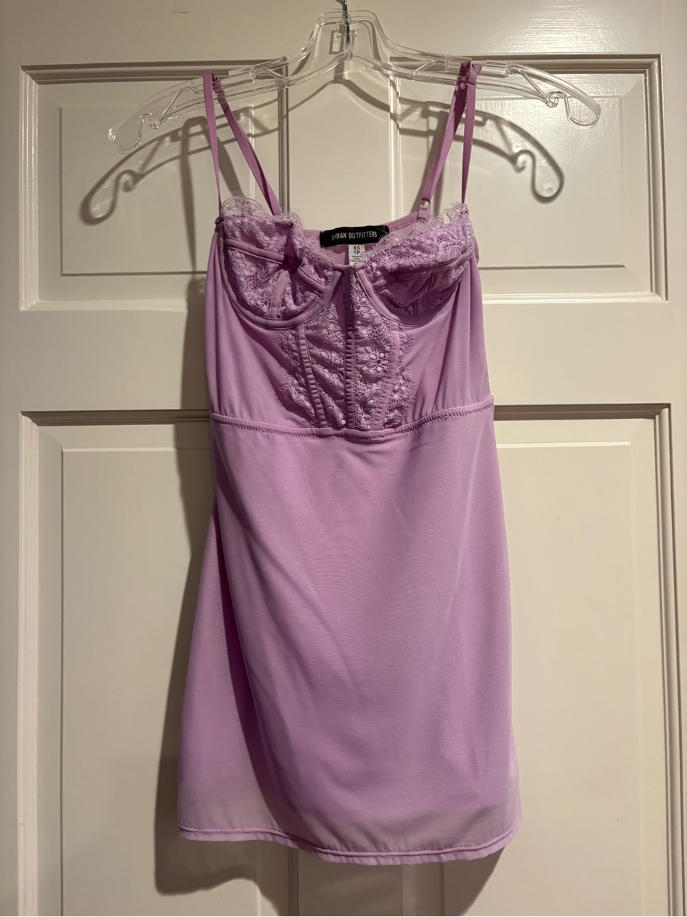 Urban Outfitters Lilac Lace-Trim Slip Dress
